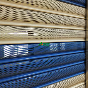Porte de garage en acier perforé à flux d'air léger avec volet <span class=keywords><strong>roulant</strong></span> perforé pour commerces, maisons et restaurants - Product Image 4