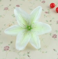 Tête de fleur de rose artificielle en plastique pour accessoires de cheveux DIY, décoration pour la fête des mères et Noël - Diamètre 12 cm, couleur personnalisable