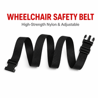 Ceinture de sécurité réglable pour fauteuil roulant, sangle de retenue antidérapante, accessoires pour fauteuil roulant pour personnes âgées avec boucle