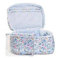 Pochette en coton matelassée avec motifs personnalisés Royal Fair, pochette à maquillage avec fermeture éclair, sac de rangement cosmétique portable à poignée souple pour les voyages