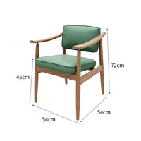 Ensemble de meubles commerciaux pour café : table à manger et chaises en bois massif, canapé en cuir, banquette, fauteuil, vente en gros du fabricant