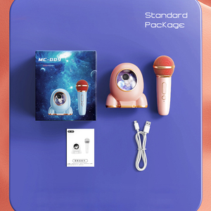 Spaceman ลำโพงไร้สายสำหรับปาร์ตี้คาราโอเกะเด็ก, ลำโพงไร้สาย KTV เสียง RGB สำหรับ5.4 IPX4กันน้ำเครื่องเล่นเพลงคาราโอเกะแบบพกพาขนาดเล็ก - Product Image 5