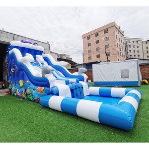 Hot Bán Thương Mại Khổng Lồ Công Viên Nước Trắng <span class=keywords><strong>Inflatable</strong></span> Trượt Nước Với Hồ Bơi - Product Image 1