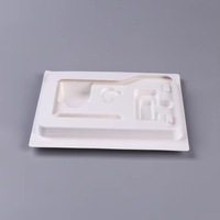 Boîte d'emballage pour bijoux en pulpe de bagasse moulée biodégradable avec taille et logo personnalisés