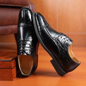 Chaussures habillées italiennes pas chères pour hommes, en cuir véritable, style classique, pour affaires, grandes tailles EUR 38-46 - Product Image 3