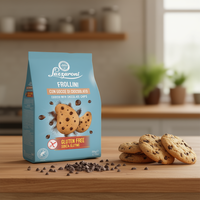 Biscuits semi-mous sans gluten Lazzaroni, aux pépites de chocolat, sachet de 200 g, 10 pièces
