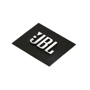 Personalizado 3 D logotipo de la marca pegatinas de etiqueta para el sonido de la caja de color liso de la caja de sonido pegatinas