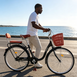 Bicicleta Urbana para Mujer con Canasta Delantera, un Regalo Maravilloso para Recados, Viajes y Paseos Casuales al Aire Libre - Product Image 1