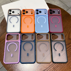 เคสแม่เหล็กแบบด้านกึ่งโปร่งแสงสำหรับ iPhone 18 17 16 15 14 Plus 13 12 11 Pro Max  แบบสองสีตัดกัน  วัสดุ TPU แข็ง - Product Image 2