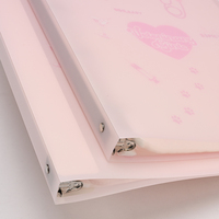 Carpeta Personalizada de Plástico PP con 3 Anillas, Tamaños A4, B5, A5, Transparente, con Bolsillo Interior y Ranura para Tarjetas de Visita, Impresión de Logotipo, OEM