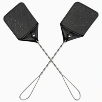 Raquettes à moustiques en cuir PU, raquette à mouches artisanale, outil de lutte antiparasitaire domestique, raquette à insectes robuste en cuir épais