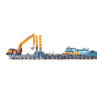 Dragueuse-ponton amphibie 360T, excavatrice flottante, machine de dragage pour port, rivière, lac