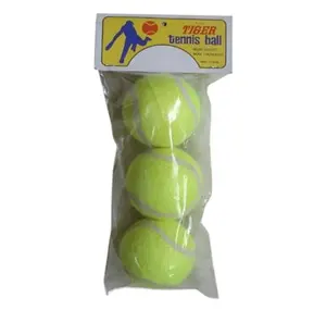 Wholesale Cheap Price Good Quality Custom Cricket Tennis Ball Custom Logo Chemical Fiber with Natural Rubber Tennis Ball