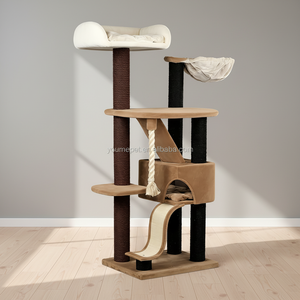 YOUME Grande tour d'ameublement pour animaux de compagnie, design classique OEM ODM, <span class=keywords><strong>avec</strong></span> hamac et poteaux en sisal pour chats de grande race comme le Maine Coon, Kratzbaum - Product Image 2