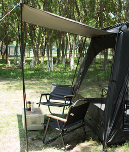 Carpa Familiar Impermeable Negra para Acampar, Carpa <span class=keywords><strong>de</strong></span> Cabina 2 en 1 para 6-8 Personas con <span class=keywords><strong>Toldo</strong></span> y Mosquitera para Acampar en Todo Tipo <span class=keywords><strong>de</strong></span> Clima - Product Image 5