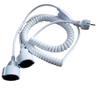 Cable de Alimentación con Conector de 16A 250V, Extensible hasta 1.5 Metros, Material TPU Brillante, Conductor de Cobre Puro, para una Calidad Confiable