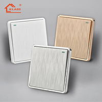 Interrupteur électrique KLASS Hot British standard 13A, interrupteur universel avec double prise USB murale, interrupteur mural finition or brossé CE