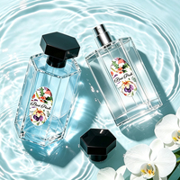 Flacon diffuseur de parfum hexagonal en verre transparent, couleur personnalisée, 30ml 50ml 100ml, emballage pour parfum d'intérieur, bouchon à vis