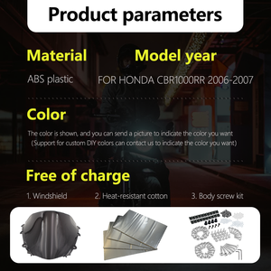 Kit de carénages pour <span class=keywords><strong>HONDA</strong></span> CBR1000RR 2006 2007 <span class=keywords><strong>CBR</strong></span> <span class=keywords><strong>1000RR</strong></span> Kit de carénage de moto personnalisé ensemble de pièces de carrosserie d'injection ABS H1007-124a - Product Image 5