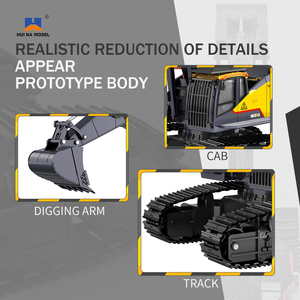 Huina 1592 22 canaux 1/14, pelle mécanique en métal, rotation à 680 degrés, camions radiocommandés, modèle d'excavatrice, <span class=keywords><strong>jouet</strong></span> d'excavatrice RC - Product Image 6
