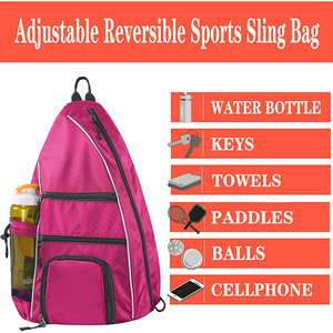 กระเป๋าสะพายหลังสำหรับผู้หญิงสีชมพู,กระเป๋าเป้สะพายหลังสำหรับใส่ลูกเทนนิสไม้พายโต๊ะปิงปอง - Product Image 5