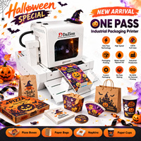 Machine d'impression numérique haute vitesse pour sacs en papier, boîtes à pizza et emballages ondulés pour Halloween, modèle DZ-400, imprimante monocouche