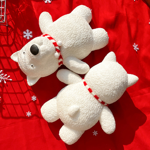 Jouet sensoriel géant en silicone pour Noël et les anniversaires, adorable chien West Highland Terrier lesté et souple, pour les plus de 14 ans - Product Image 4