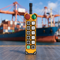 Control Remoto por Radio Industrial de Doble Velocidad y 12 Canales, Estilo Telecrane F24-12D, Impermeable IP65 para Grúa Puente