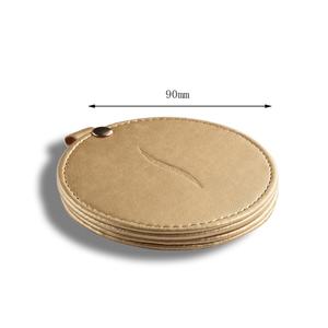 Round Shaped <b>Compact</b> <b>Mirror</b> Bling Glitter PU Leather Sleeve Pocket Cosmetic <b>Mirror</b> - Product Image 4