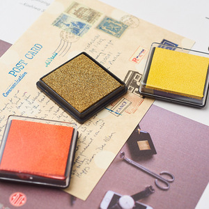 Usine directe Mini tampon encreur en plastique coloré maternelle doigt peinture outil de frottement petit tampon encreur matériaux pour usage de bureau - Product Image 3