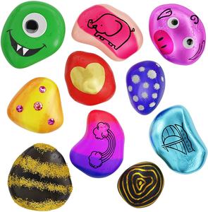 STEM Toy Arts Craft Kit Kinder Kreativität DIY Paint Stone Rock Painting Kit für Anfänger mit Aufkleber Glow in the Dark - Product Image 5