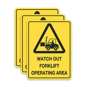 M Señal DE SEGURIDAD reflectante, carretilla elevadora con cuidado, material de aluminio y metal de 12 "x 18", resistente al agua y al óxido, duradero - Product Image 2