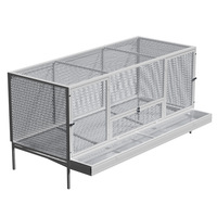 Jaula para Mascotas de Malla Metálica Plegable, Tamaño Grande, Anti-ratones, Anti-cerzos, Jaula para Pollos, Gallinero para Uso Doméstico y Exterior, Cría de Aves de Corral