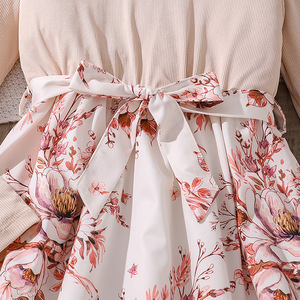 2024 New <strong>Teenager</strong> Girl's Ruffle Sleeve Stretchy A-Line Swing Flared Party Floral <strong>Dress</strong> for 8-12 Years - Product Image 4