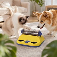 Jouet interactif distributeur de friandises à libération lente, puzzle rotatif, en plastique transparent, pour chats et chiens de petite et moyenne taille, robuste