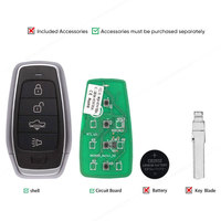Llave Inteligente Universal Autel IKEY IKEYAT004AL de 4 Botones, Estándar Independiente, para Usar con Programador de Llaves de Auto Altra KM100 IM508 IM608