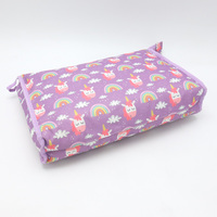 Sac à cosmétiques en Polyester imprimé licorne arc-en-ciel, pochette de toilette de voyage à plusieurs compartiments, sac de rangement de maquillage Portable