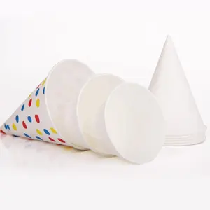 Custom Paper Water Cones Without Handles Milk Tea Espresso Cups