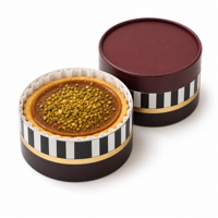 Boîte cylindrique en carton kraft écologique de qualité alimentaire pour emballage de gâteaux basques, cheesecakes, biscuits, pâtisseries, avec logo personnalisé
