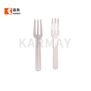 Mini fourchettes jetables en plastique noir, fourchette à salade individuelle enveloppée, exportation corée, - Product Image 2