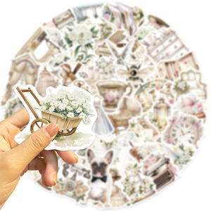 50 Uds. De pegatinas de grafiti de chica literaria estética blanca <span class=keywords><strong>para</strong></span> cuaderno, decoración de equipaje, pegatina de arte romántico - Product Image 4