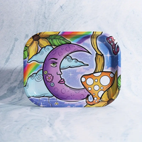 Cendrier de voiture sans fumée personnalisé en métal brillant couleur bonbon, cendrier de cigare en métal foncé, plateau à papier à rouler en fer blanc pour accessoires