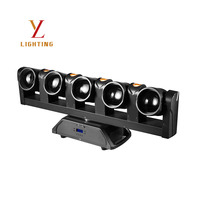 Projecteur LED mobile 5x40W doré à contrôle individuel DMX512, lumière de scène stroboscopique, garantie 2 ans, multi-prises pour boîte de nuit