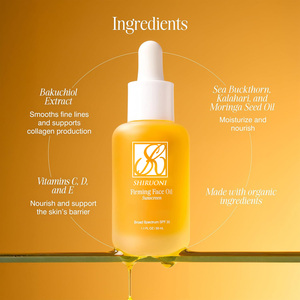 Protector Solar Facial Orgánico Premium al por Mayor, SPF 30, Aceite con Vitaminas C, D y E, Antienvejecimiento, Hidratante, Iluminador, Aceite Protector Solar Facial - Product Image 3