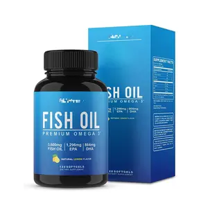 Cápsula suave de aceite de pescado Omega 3, producción de Hojas de arce rojo, Etiqueta Privada