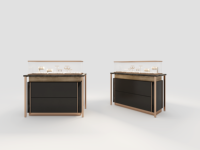 Vitrine de comptoir en verre trempé sur mesure avec éclairage LED pour boutique de bijoux, présentoir de vente au détail écologique