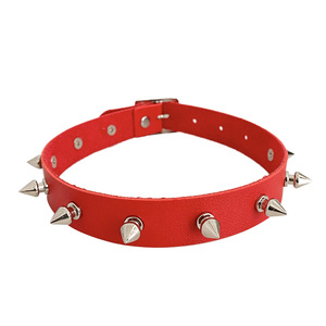Jinlong-<span class=keywords><strong>Collar</strong></span> de cuero PU con remaches, gargantilla de estilo punk rock, correa para el cuello, gargantilla de encaje - Product Image 2