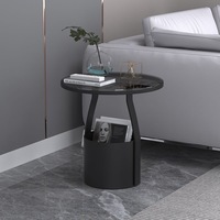Table basse pliable moderne et durable en plastique avec rangement pour chambre, salon, mobilier de maison, petit design de luxe, garantie 1 an