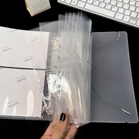 Pages transparentes pour cartes, pochettes pour photos, protège-billets de jeu, feuilles de protection A5 pour classeur à 3 anneaux