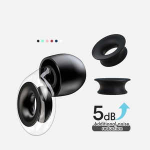 Pièces de rechange pour bouchons d'oreilles en silicone, réduction de bruit supplémentaire de 5 <span class=keywords><strong>dB</strong></span>, accessoires pour bouchons d'oreilles, travail, voyage - Product Image 5